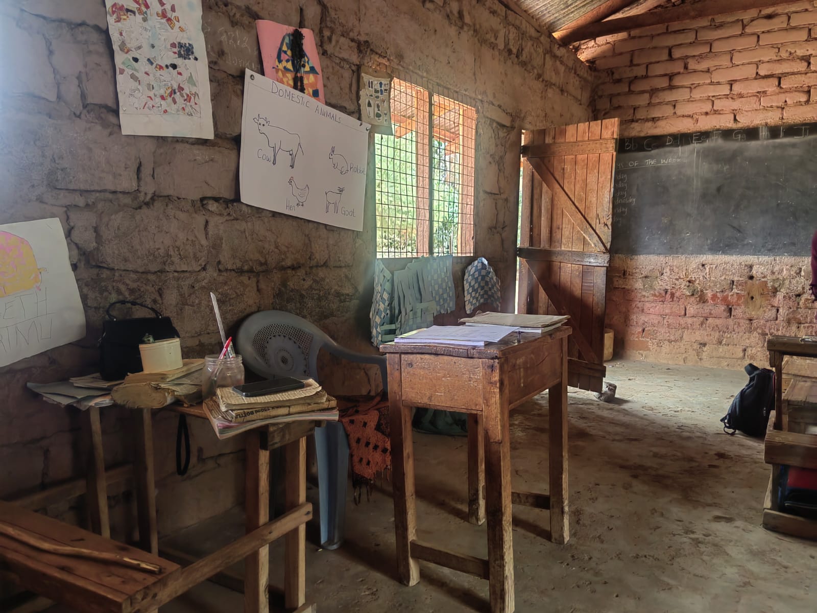 Classroom desks and learning space